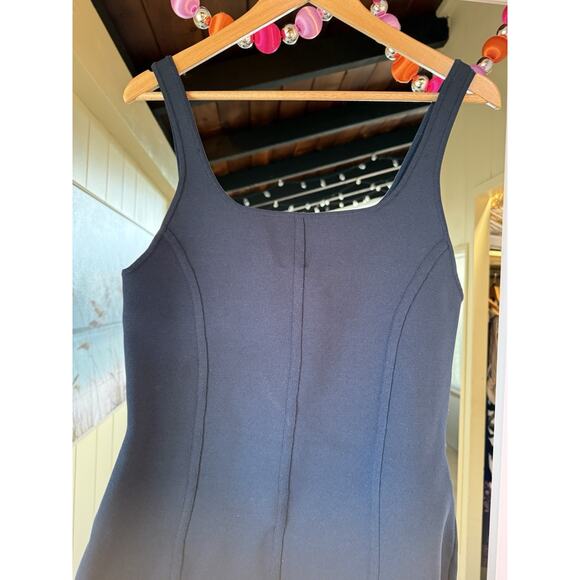 Aritzia Babaton Sculpt Knit Ribbed Mini Dress Size Large In Monarch Teal Bodycon - Picture 11 of 11